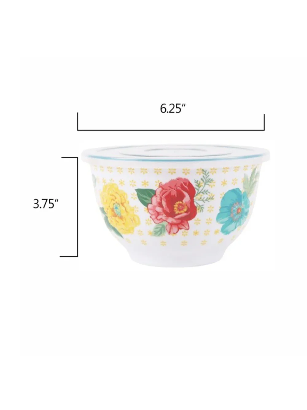 The Woman Pioneer Home Fancy Flourish lids 10-Piece Melamine Mixing Bowl Set